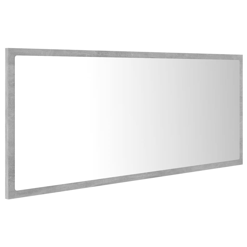 Kylpyhuonepeili LED betoninharmaa 100x8,5x37 cm - Sisustajankoti.fi