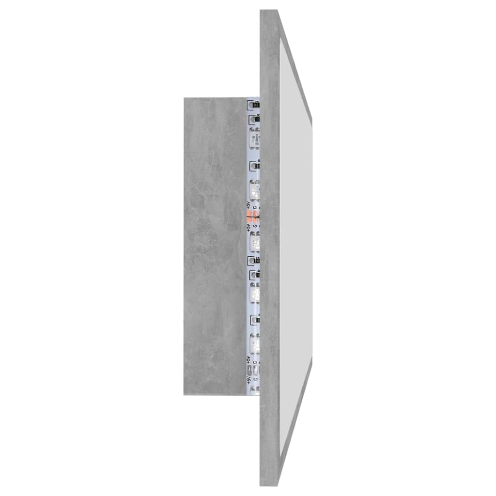 Kylpyhuonepeili LED betoninharmaa 100x8,5x37 cm - Sisustajankoti.fi
