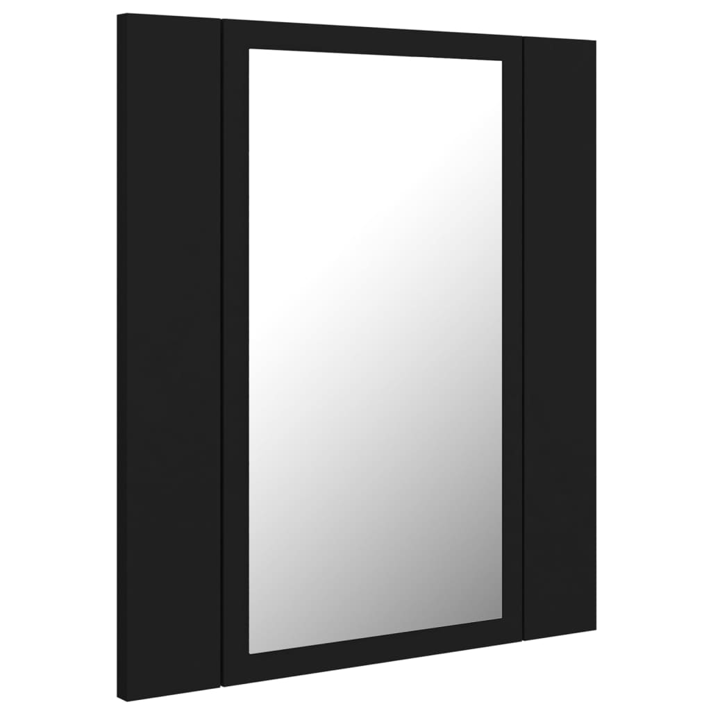 Kylpyhuoneen LED peilikaappi musta 40x12x45 cm - Sisustajankoti.fi