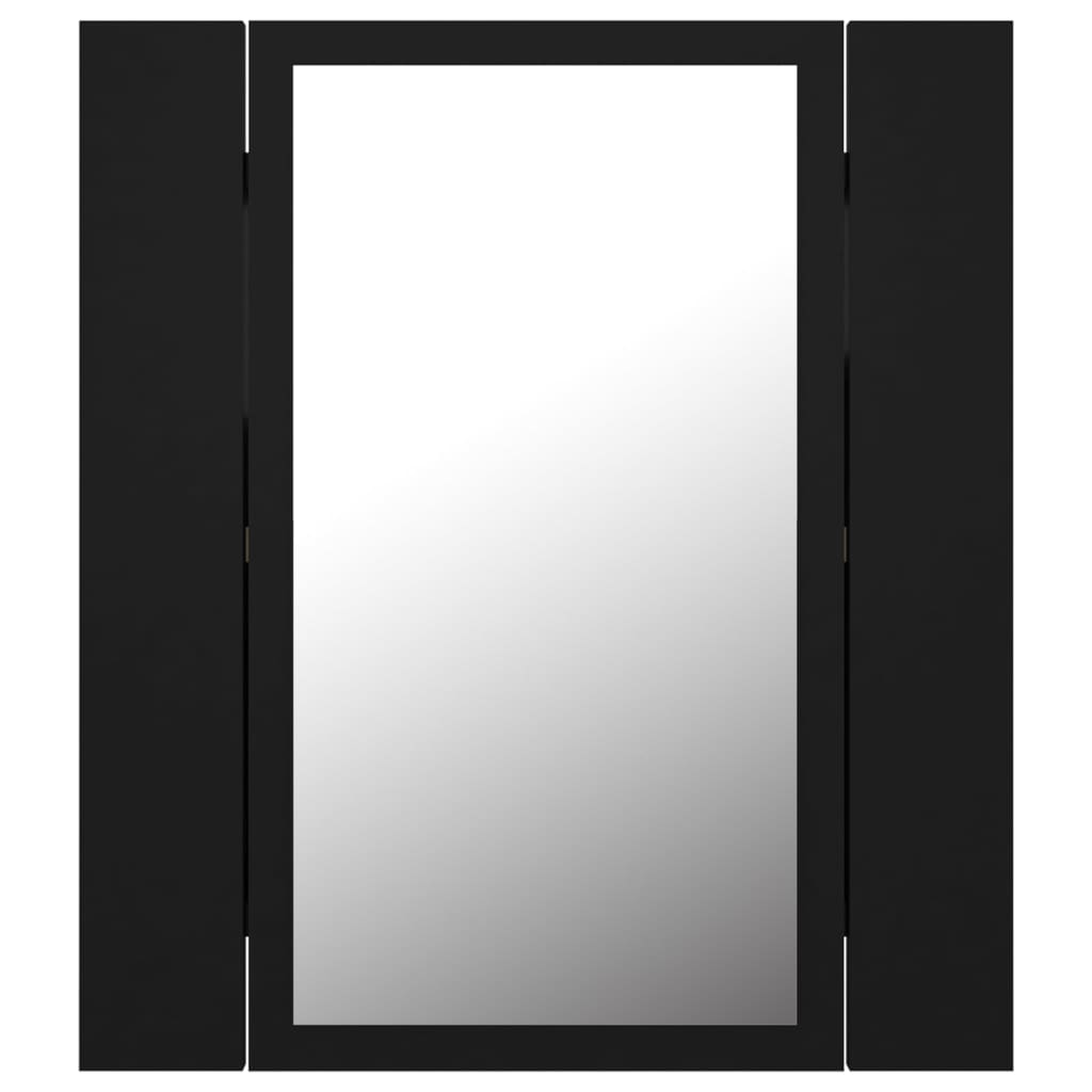 Kylpyhuoneen LED peilikaappi musta 40x12x45 cm - Sisustajankoti.fi