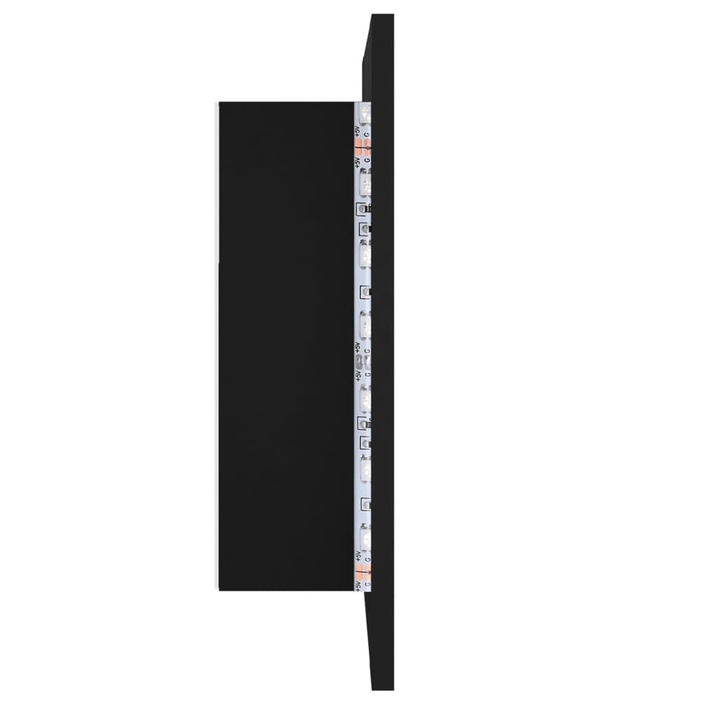 Kylpyhuoneen LED peilikaappi musta 40x12x45 cm - Sisustajankoti.fi