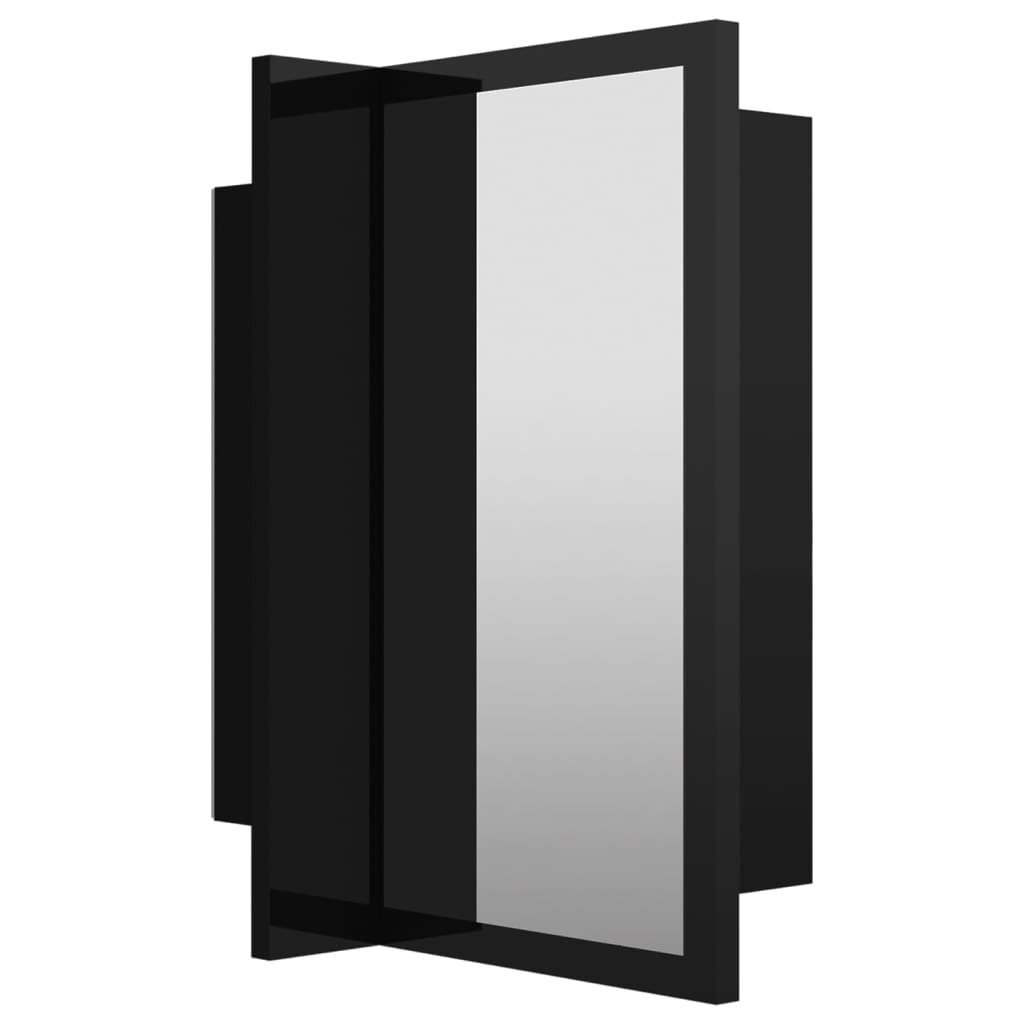 Kylpyhuoneen LED peilikaappi korkeakiilto musta 40x12x45 cm - Sisustajankoti.fi