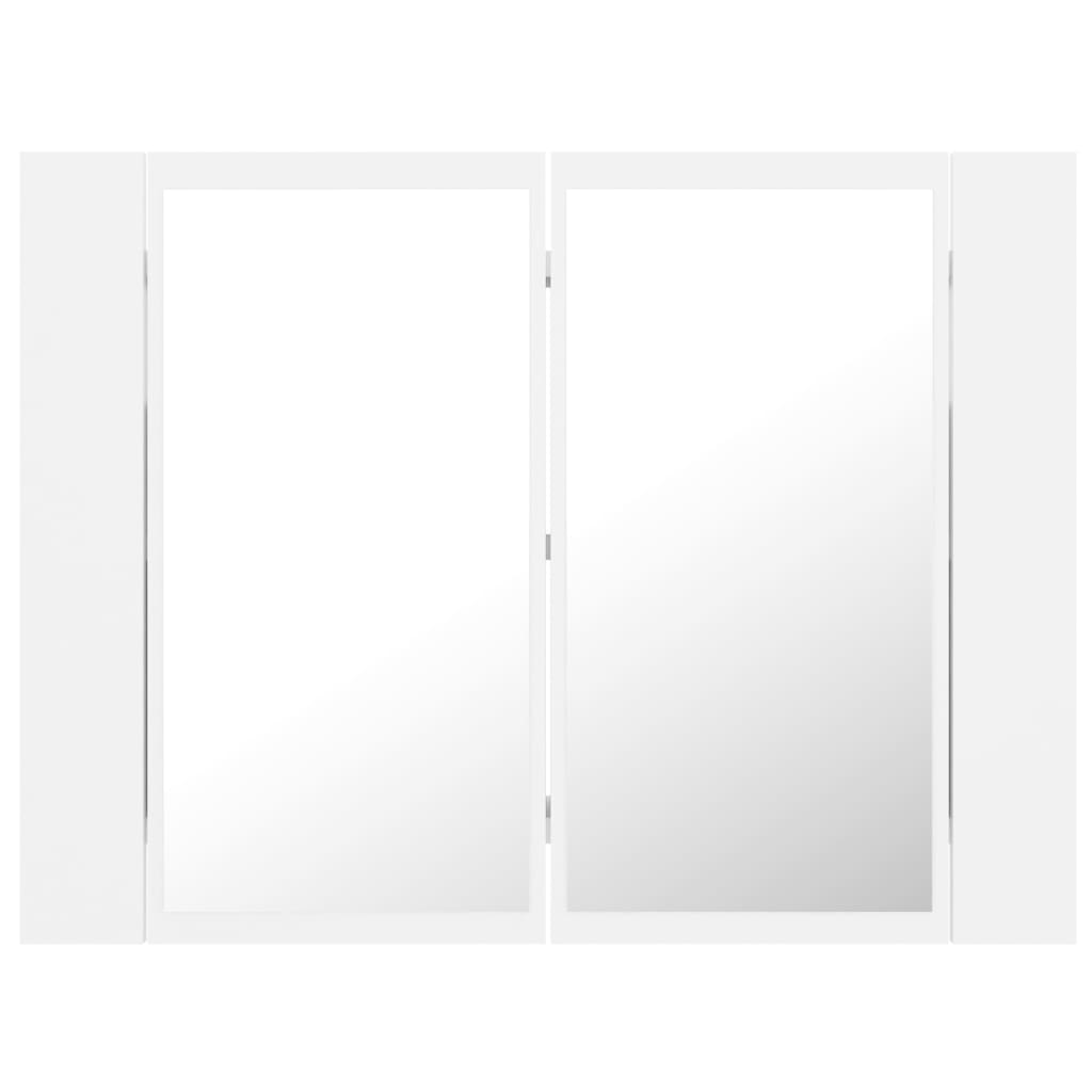 Kylpyhuoneen LED peilikaappi valkoinen 60x12x45 cm - Sisustajankoti.fi