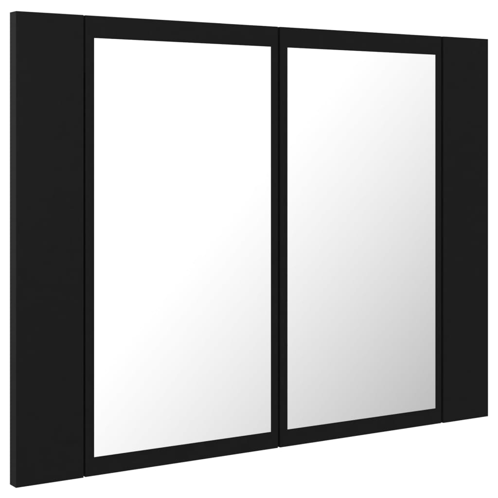 Kylpyhuoneen LED peilikaappi musta 60x12x45 cm - Sisustajankoti.fi