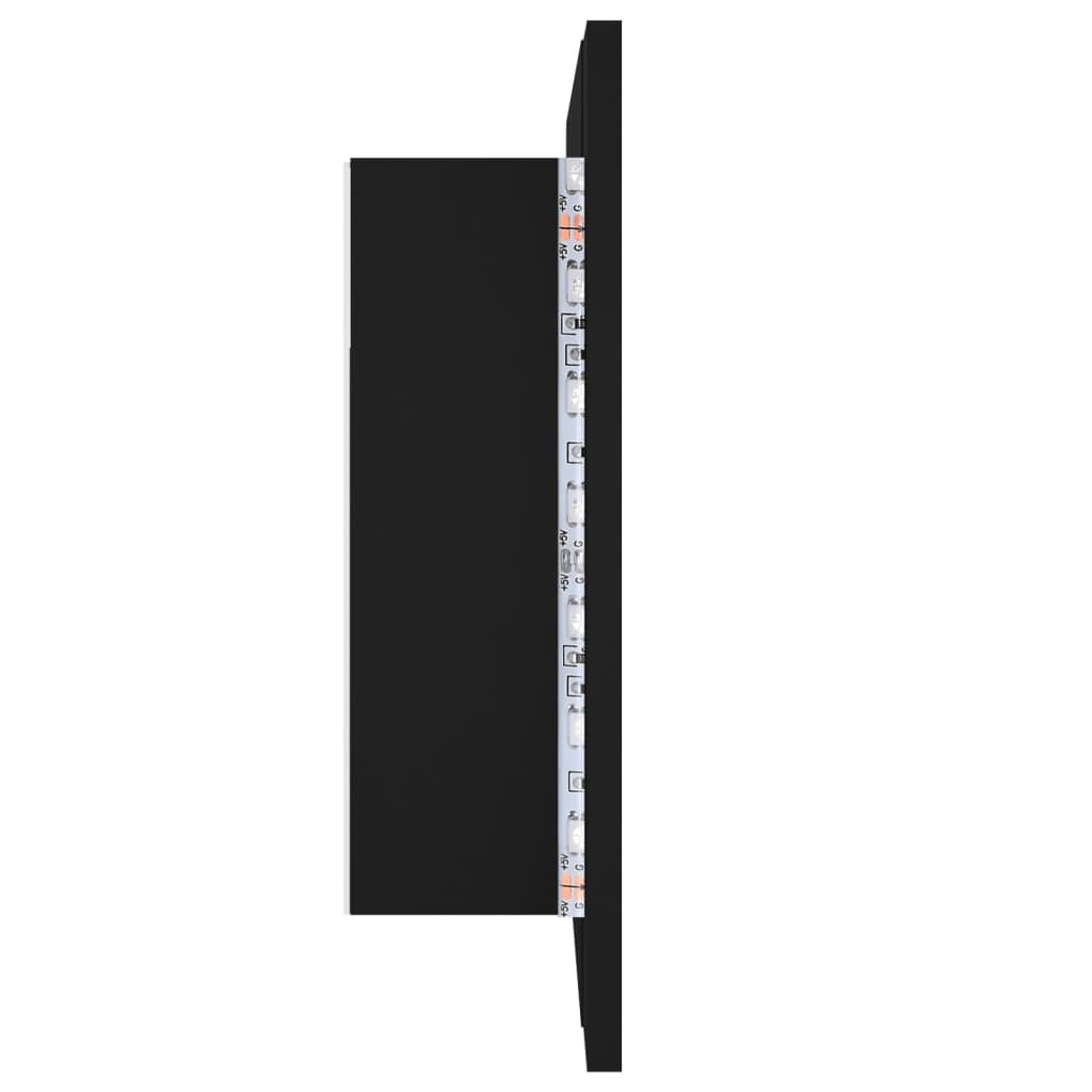 Kylpyhuoneen LED peilikaappi musta 60x12x45 cm - Sisustajankoti.fi