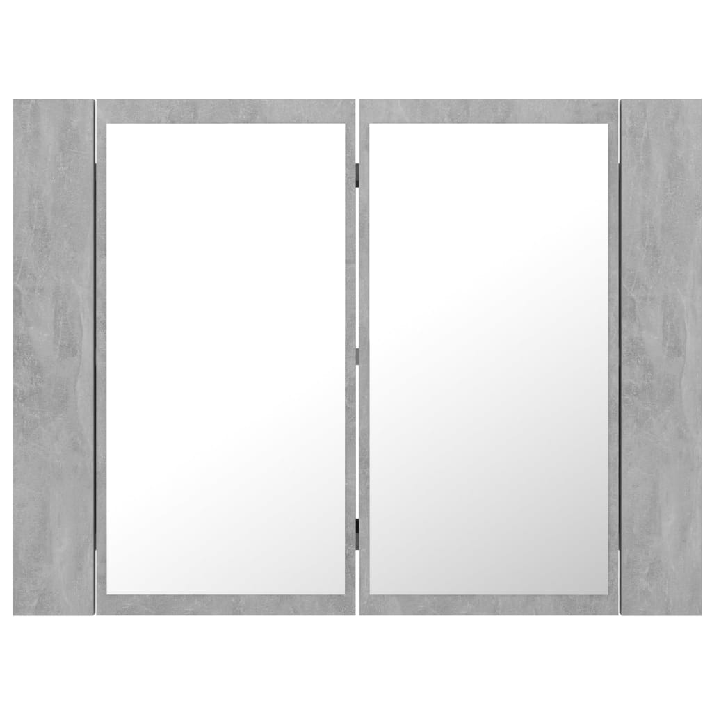 Kylpyhuoneen LED peilikaappi betoninharmaa 60x12x45 cm - Sisustajankoti.fi