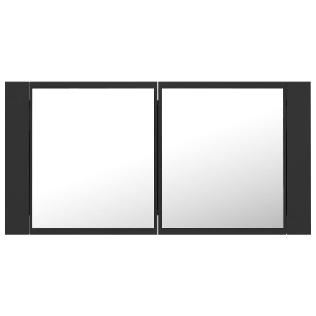 Kylpyhuoneen LED peilikaappi harmaa 90x12x45 cm - Sisustajankoti.fi