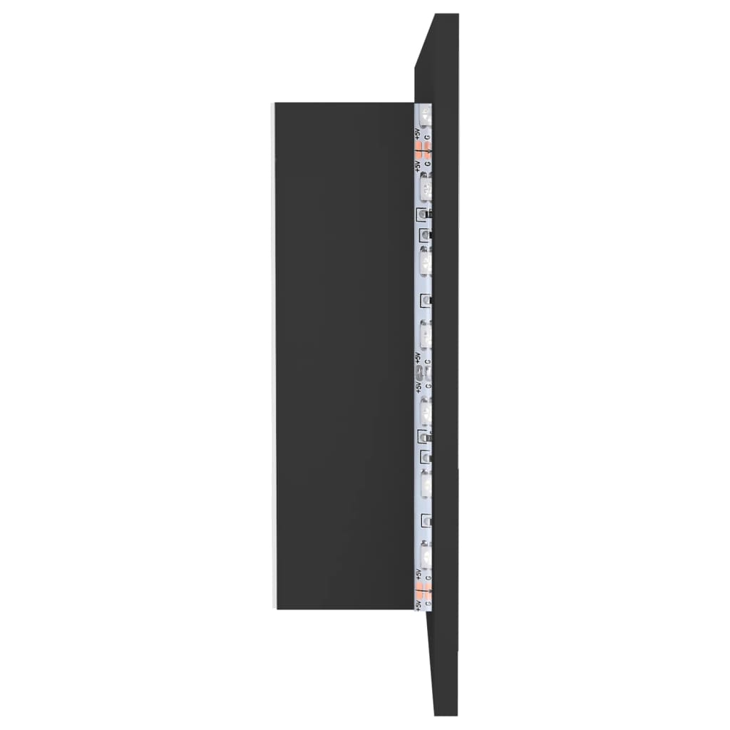 Kylpyhuoneen LED peilikaappi harmaa 90x12x45 cm - Sisustajankoti.fi