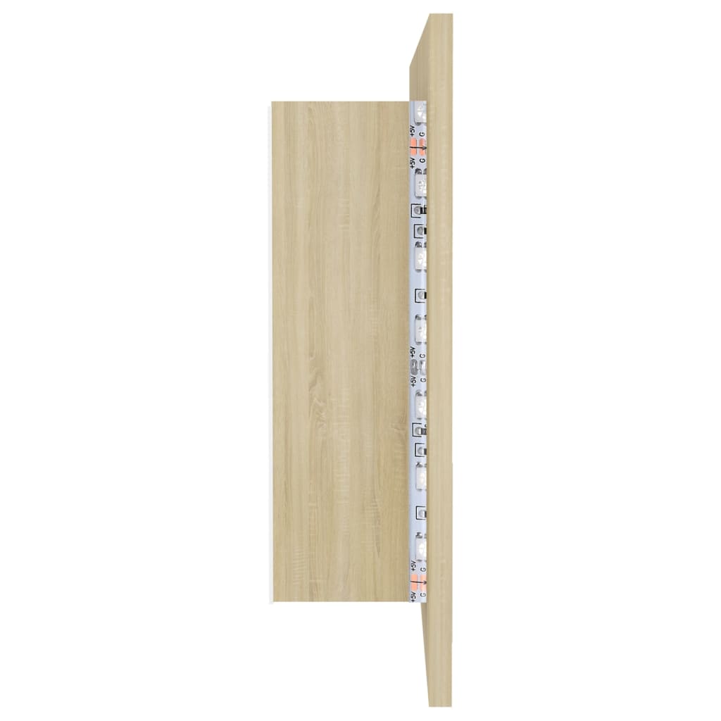 Kylpyhuoneen LED peilikaappi Sonoma tammi 90x12x45 cm - Sisustajankoti.fi