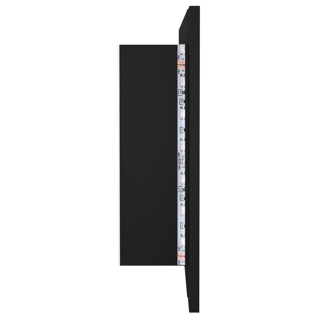 Kylpyhuoneen LED peilikaappi musta 100x12x45 cm - Sisustajankoti.fi