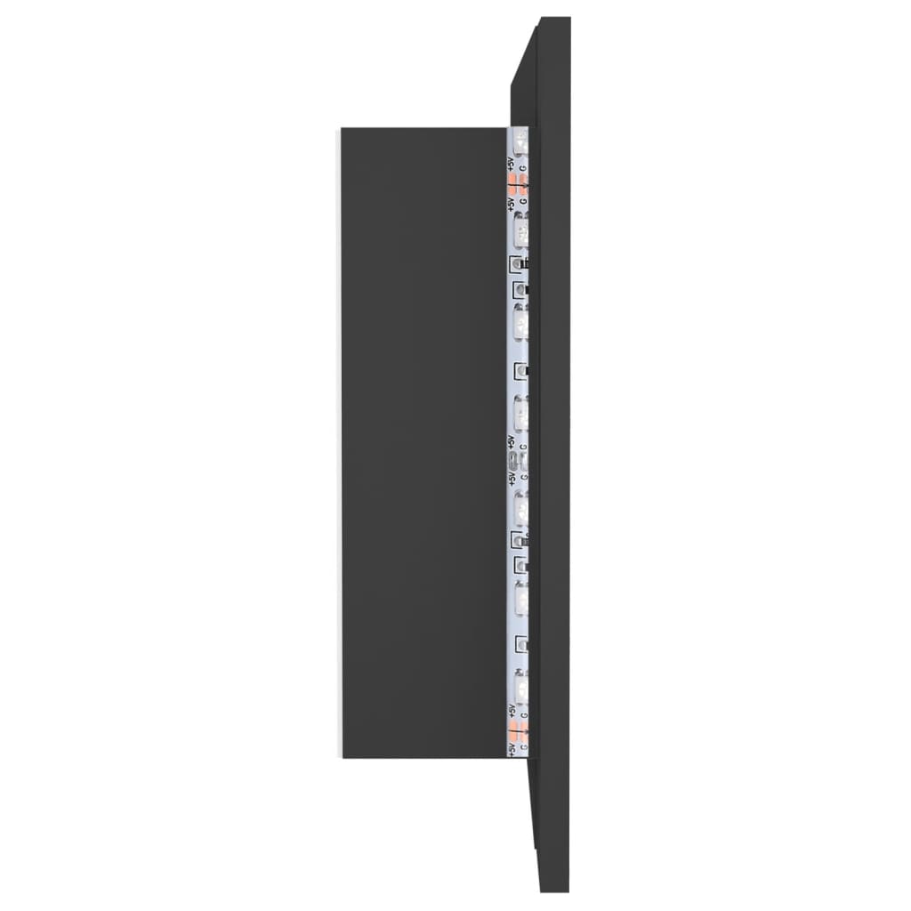 Kylpyhuoneen LED peilikaappi harmaa 100x12x45 cm - Sisustajankoti.fi