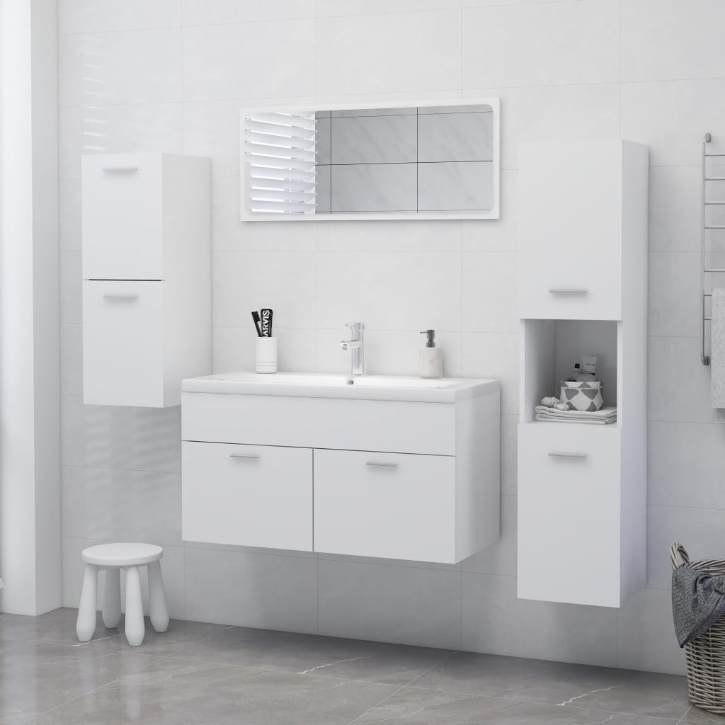 Kylpyhuonekaappi valkoinen 30x30x130 cm - Sisustajankoti.fi