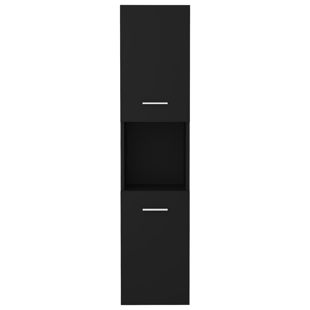 Kylpyhuonekaappi musta 30x30x130 cm - Sisustajankoti.fi