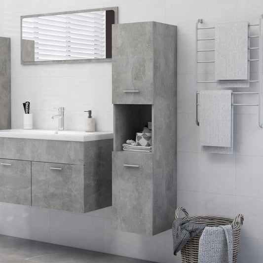 Kylpyhuonekaappi betoninharmaa 30x30x130 cm - Sisustajankoti.fi