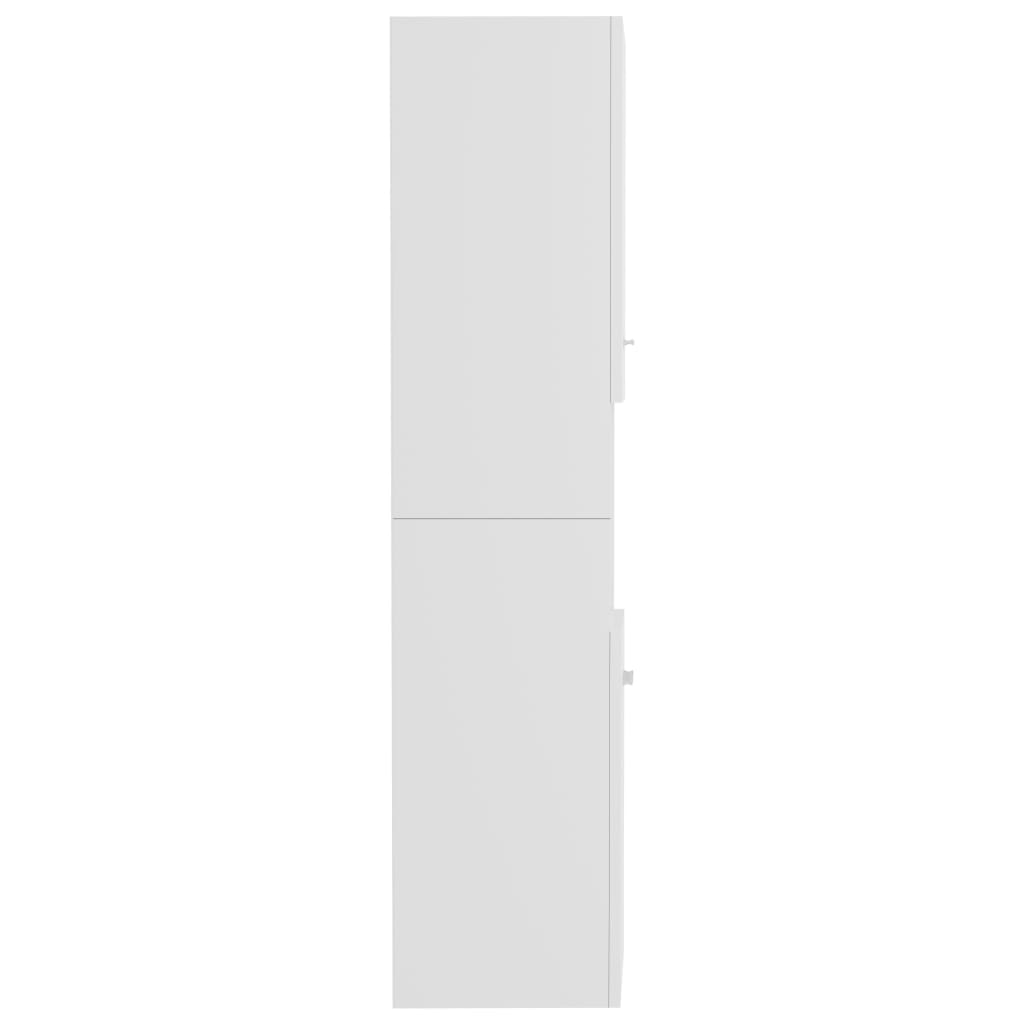 Kylpyhuonekaappi korkeakiilto valkoinen 30x30x130 cm - Sisustajankoti.fi