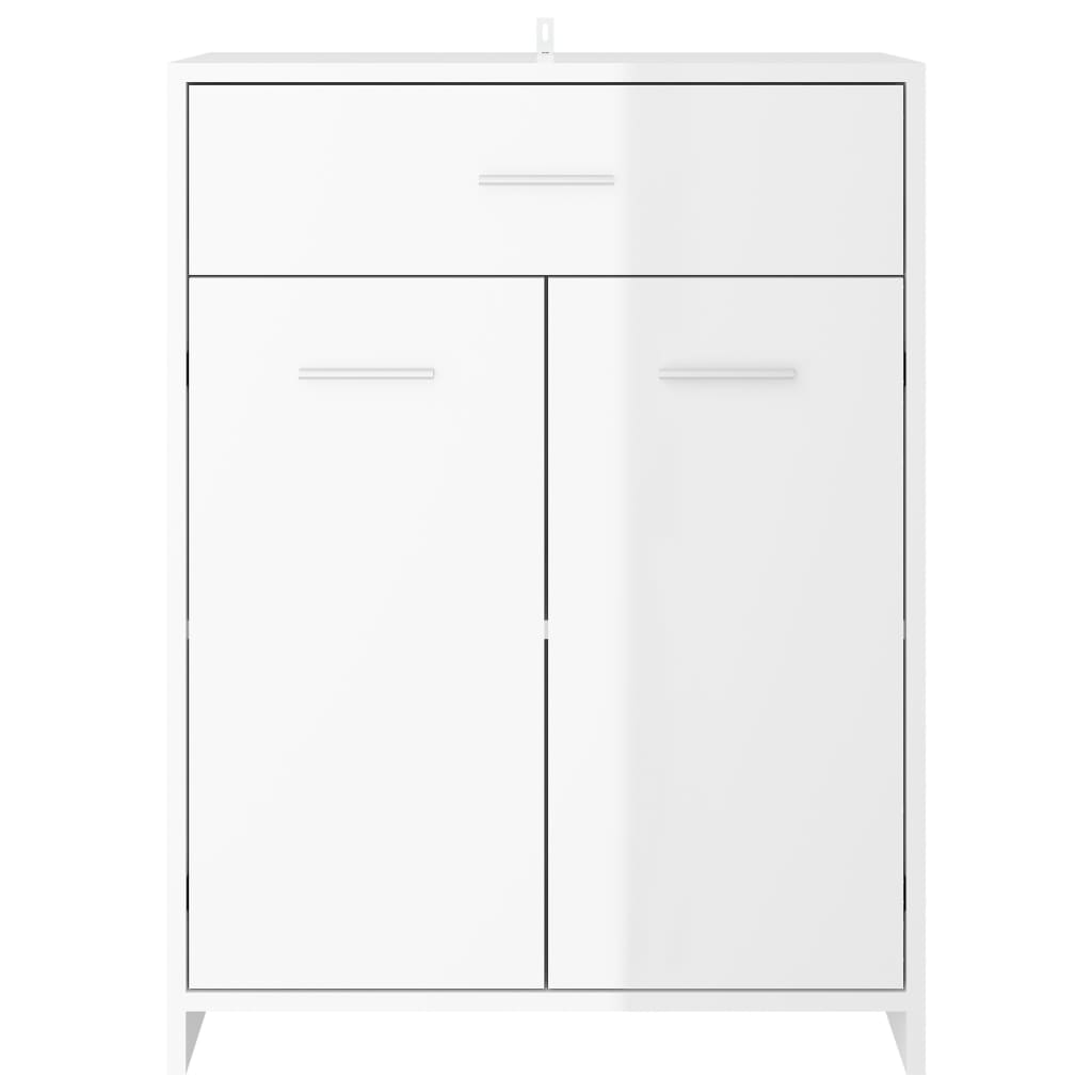 Kylpyhuonekaappi korkeakiilto valkoinen 60x33x80 cm - Sisustajankoti.fi