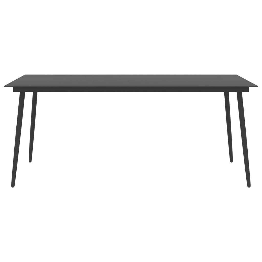 7-osainen puutarharuokailuryhmä musta - Sisustajankoti.fi