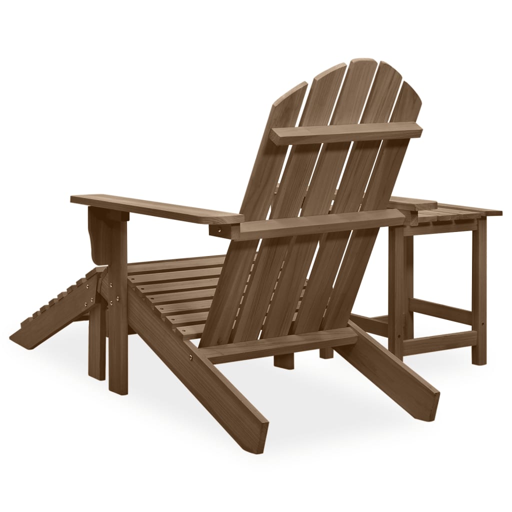 Adirondack-puutarhatuoli rahi ja pöytä täysi kuusi ruskea - Sisustajankoti.fi