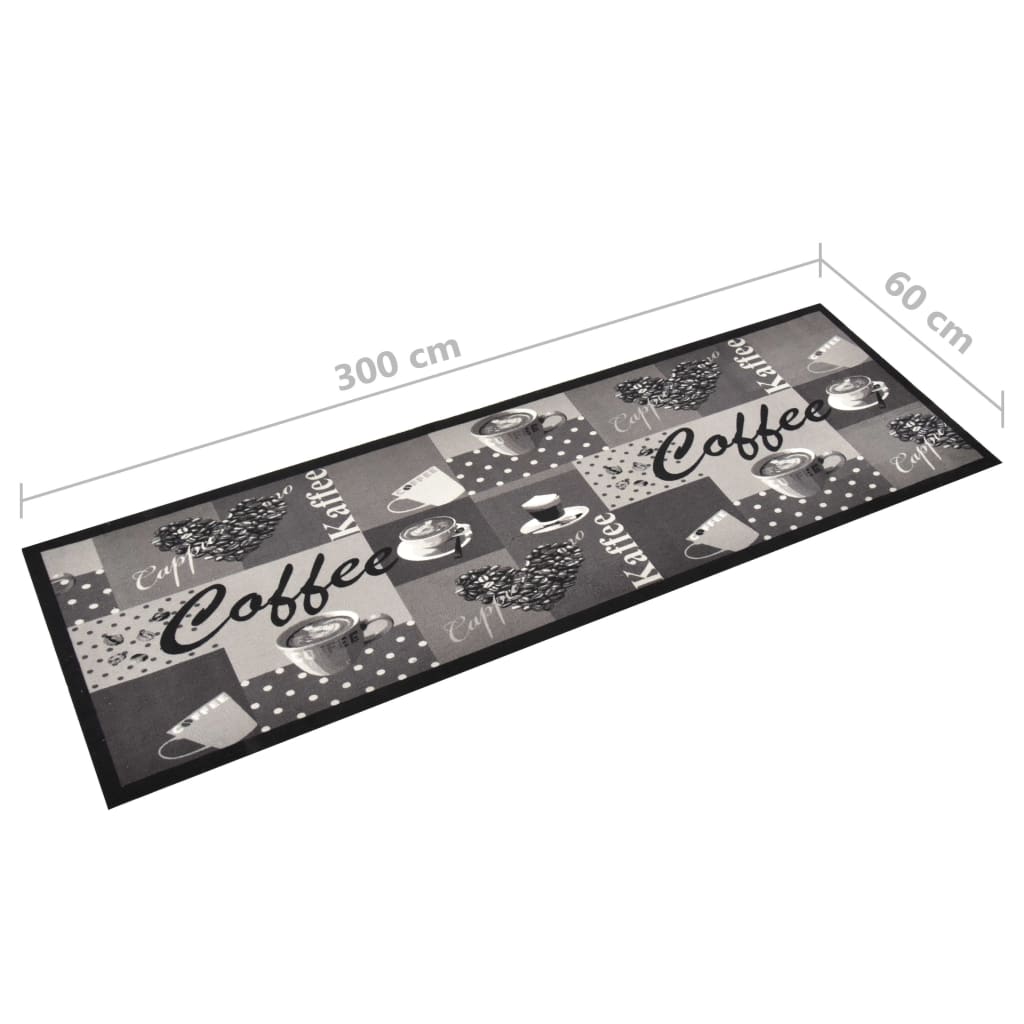 Keittiön pestävä lattiamatto Coffee sininen 60x300 cm - Sisustajankoti.fi