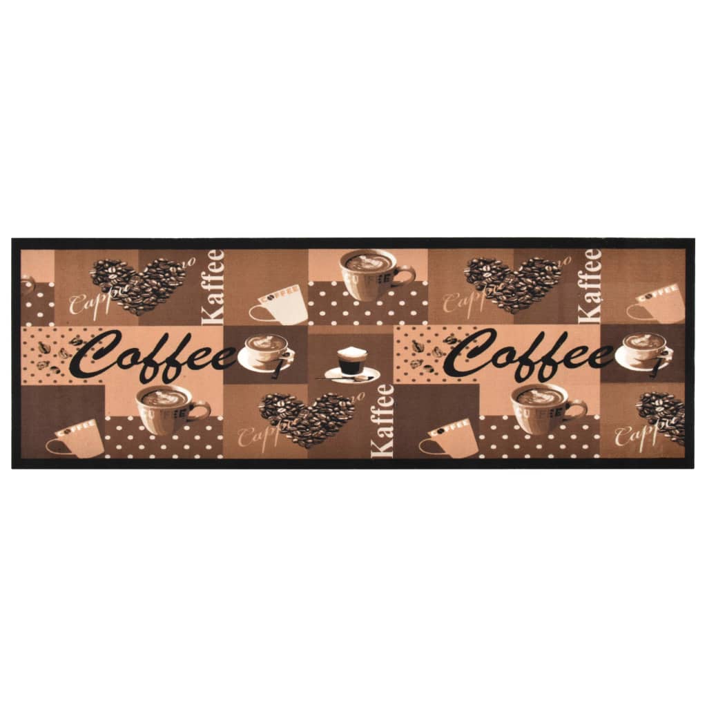 Keittiön pestävä lattiamatto Coffee ruskea 60x180 cm - Sisustajankoti.fi