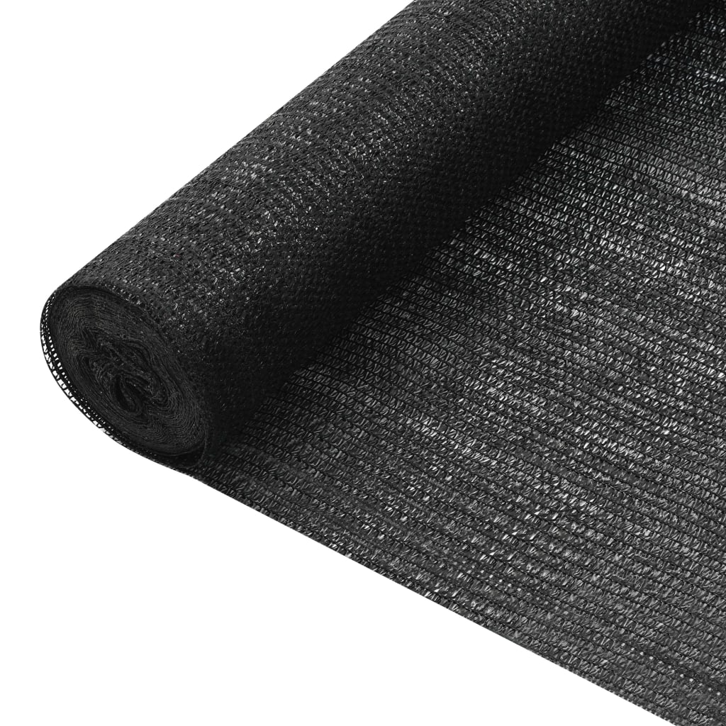 Näkösuoja musta 1,2x10 m HDPE 75 g/m² - Sisustajankoti.fi