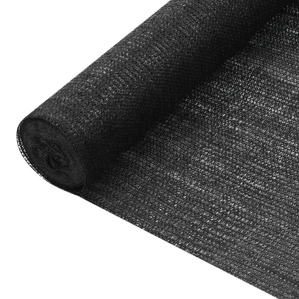 Näkösuoja musta 2x50 m HDPE 75 g/m² - Sisustajankoti.fi