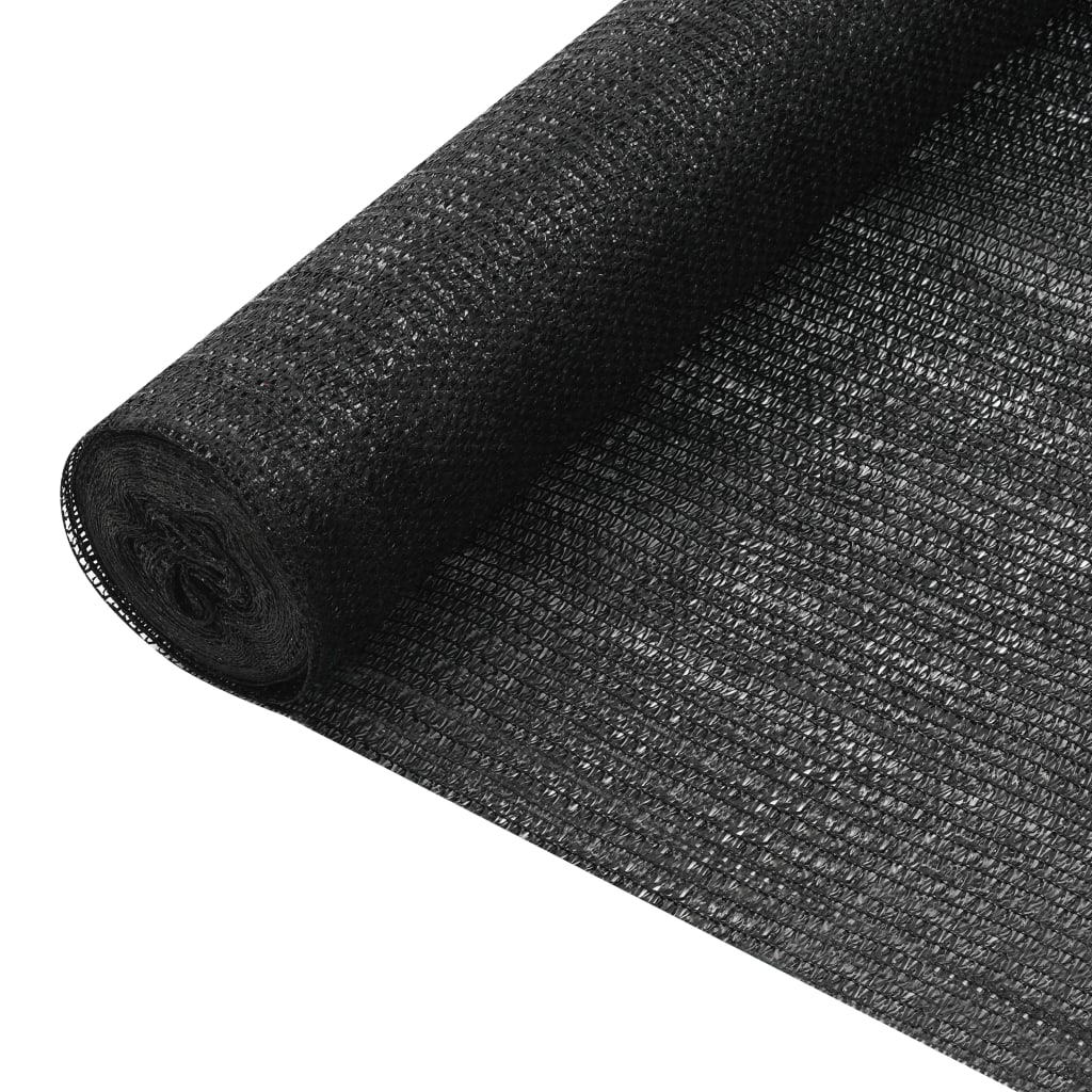 Näkösuoja musta 3,6x25 m HDPE 75 g/m² - Sisustajankoti.fi