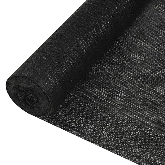 Näkösuoja musta 2x50 m HDPE 150 g/m² - Sisustajankoti.fi