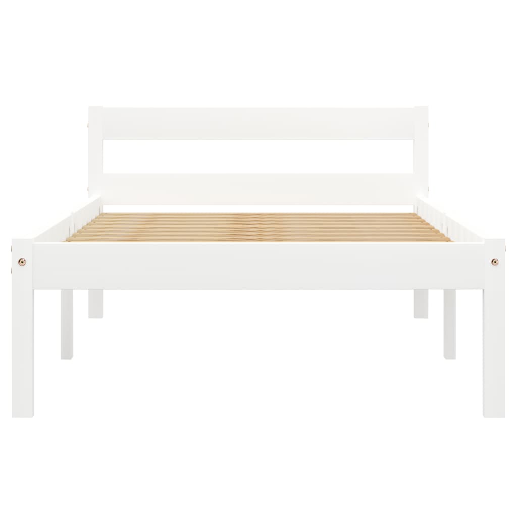 Sängynrunko 2 vetolaatikolla valkoinen täysi mänty 90x200 cm - Sisustajankoti.fi