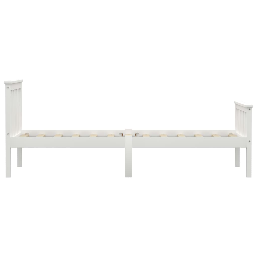 Sängynrunko 2 vetolaatikolla valkoinen täysi mänty 90x200 cm - Sisustajankoti.fi