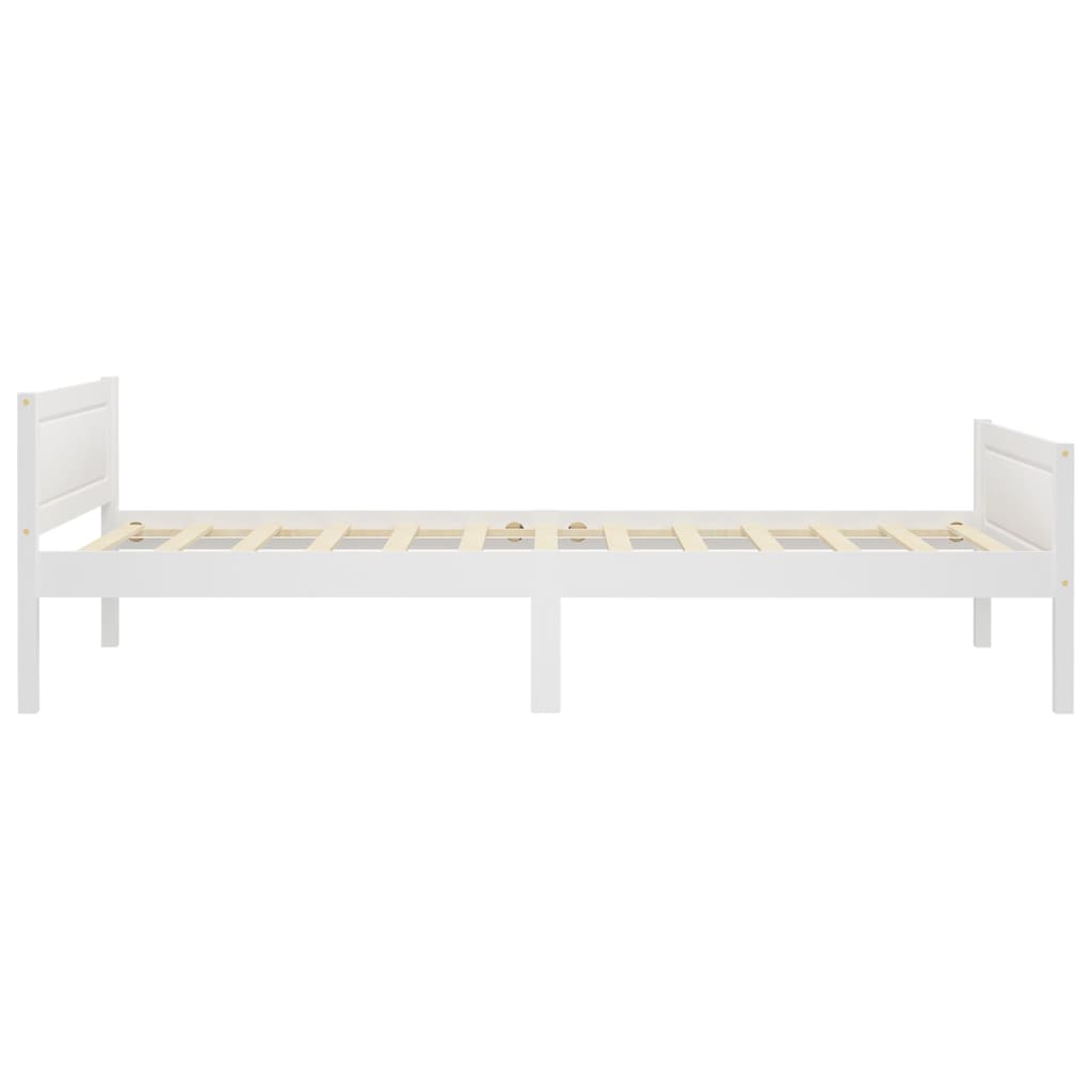 Sängynrunko 2 vetolaatikolla valkoinen täysi mänty 100x200 cm - Sisustajankoti.fi
