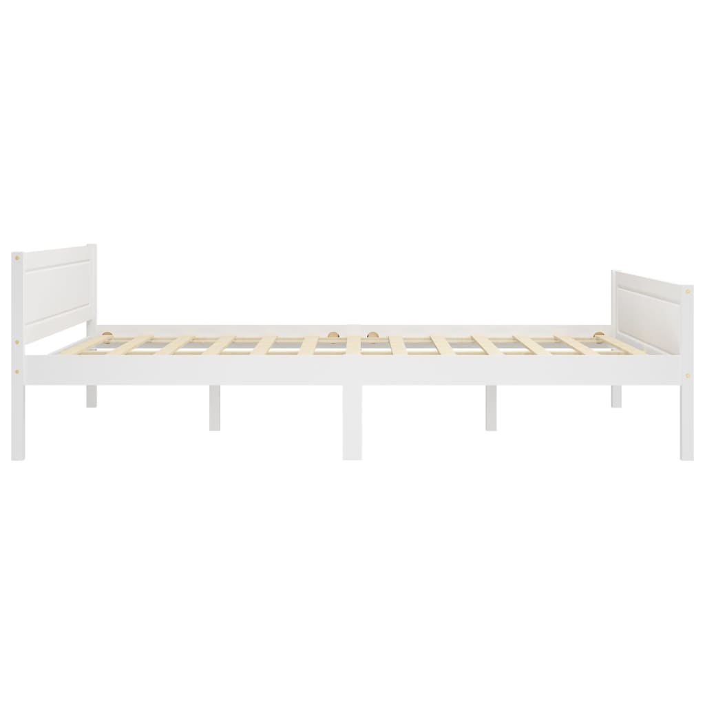 Sängynrunko 2 vetolaatikolla valkoinen täysi mänty 140x200 cm - Sisustajankoti.fi