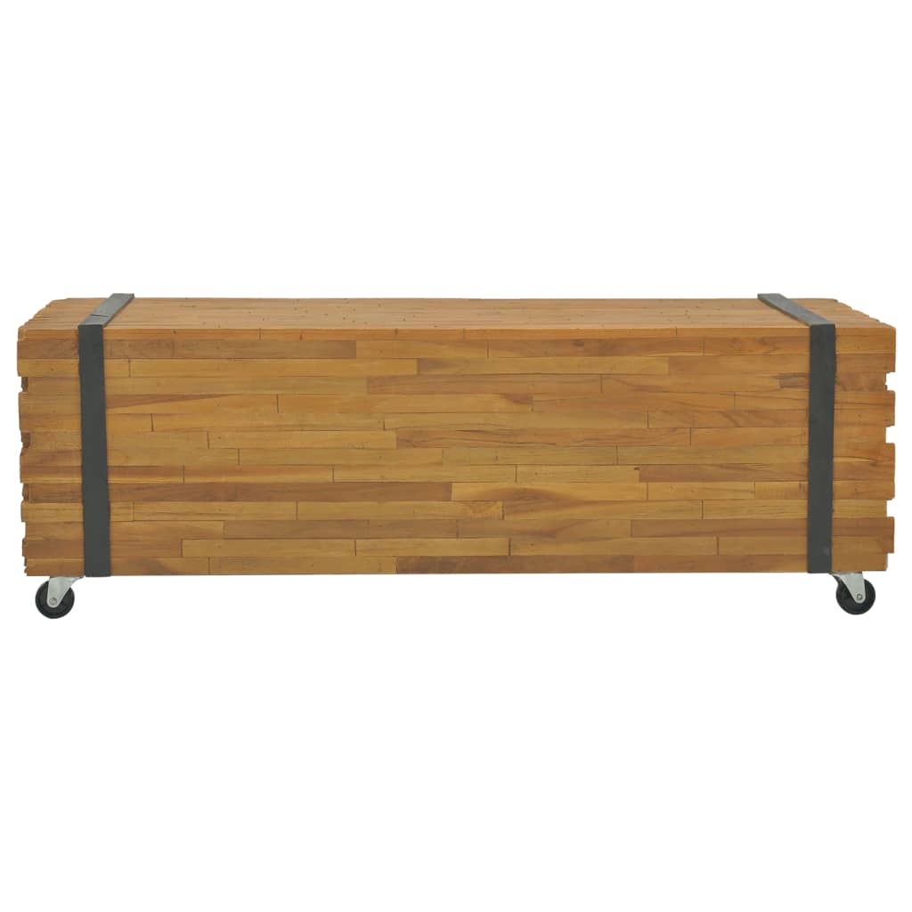 Sohvapöytä 110x45x38 cm täysi tiikki - Sisustajankoti.fi