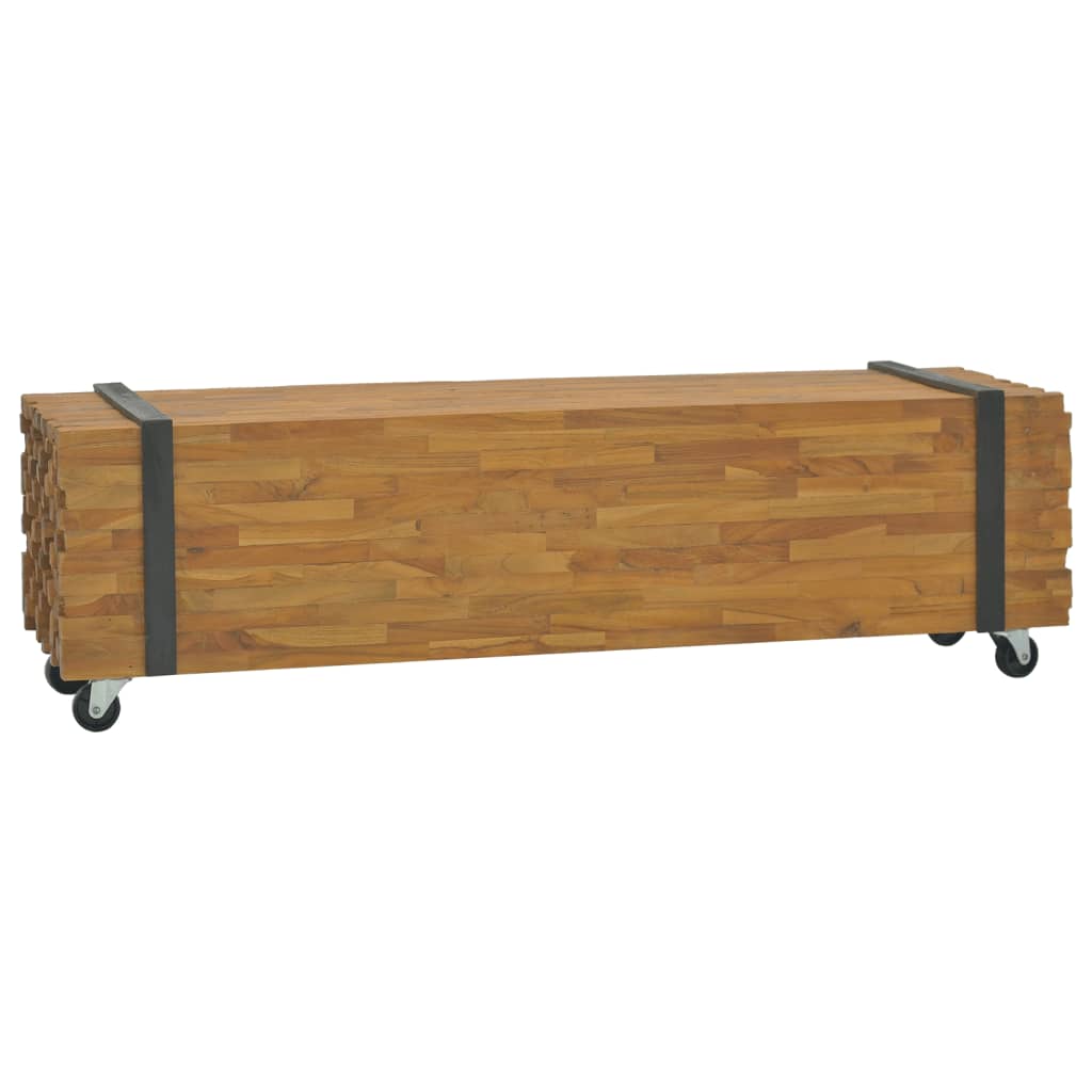 TV-taso 110x30x32,5 cm täysi tiikki - Sisustajankoti.fi