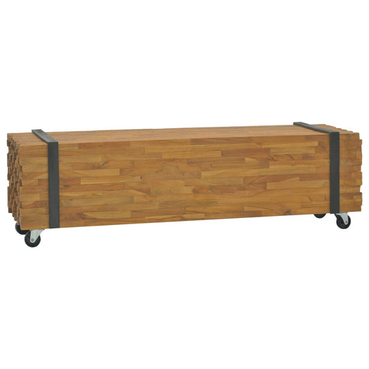 TV-taso 110x30x32,5 cm täysi tiikki - Sisustajankoti.fi