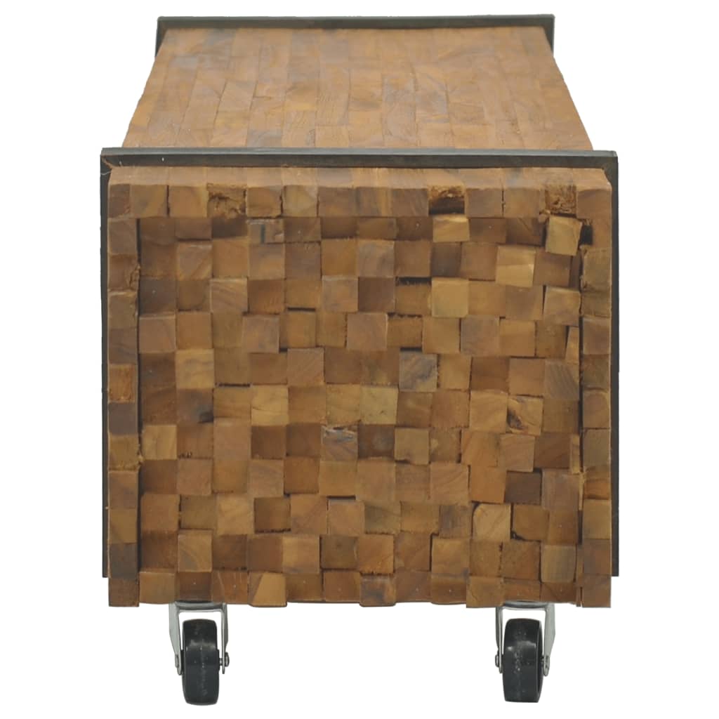 TV-taso 110x30x32,5 cm täysi tiikki - Sisustajankoti.fi