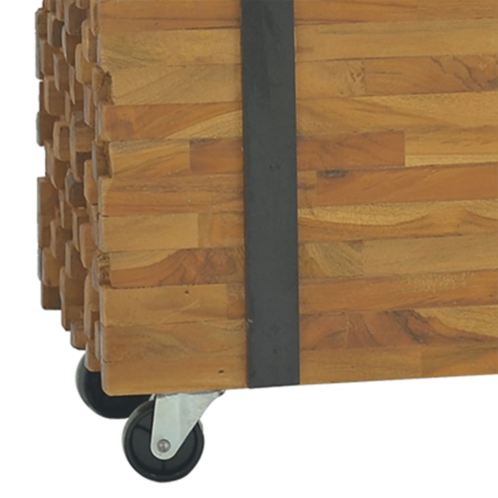 TV-taso 110x30x32,5 cm täysi tiikki - Sisustajankoti.fi
