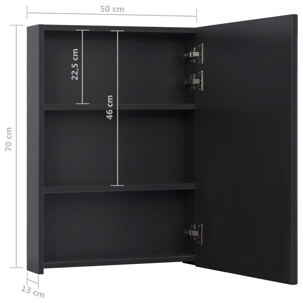 LED kylpyhuoneen peilikaappi 50x13x70 cm - Sisustajankoti.fi