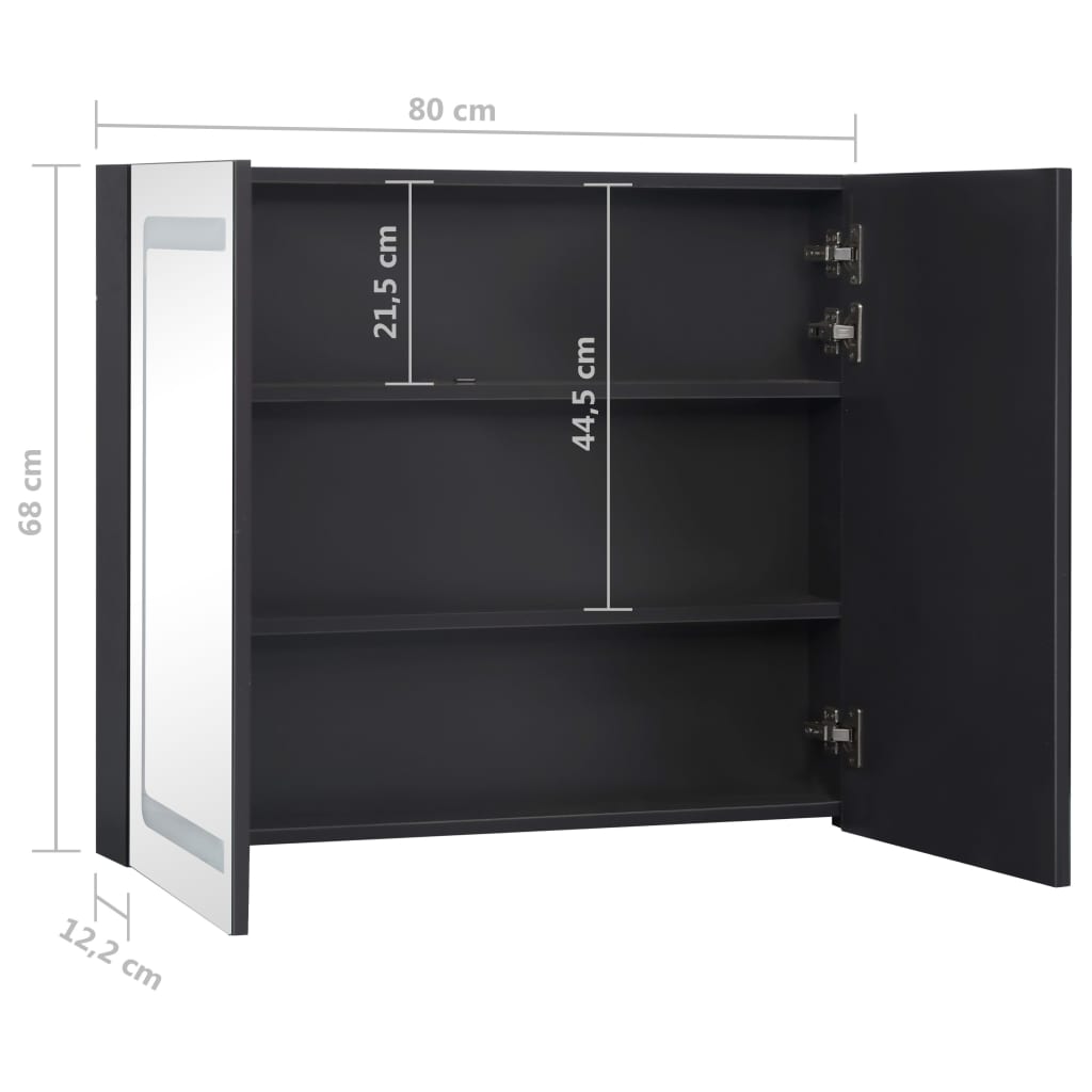 LED kylpyhuoneen peilikaappi 80x12,2x68 cm - Sisustajankoti.fi