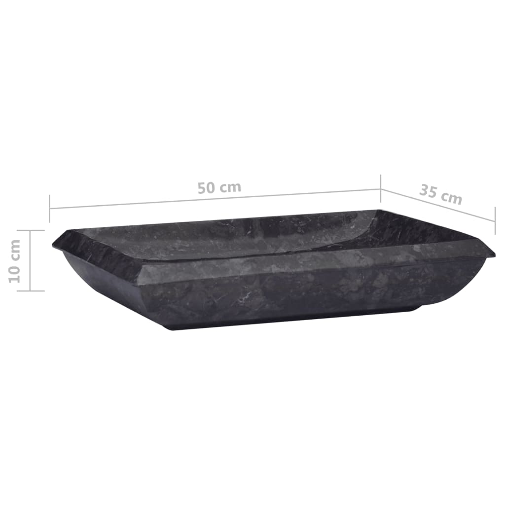 Pesuallas musta 50x35x10 cm marmori - Sisustajankoti.fi