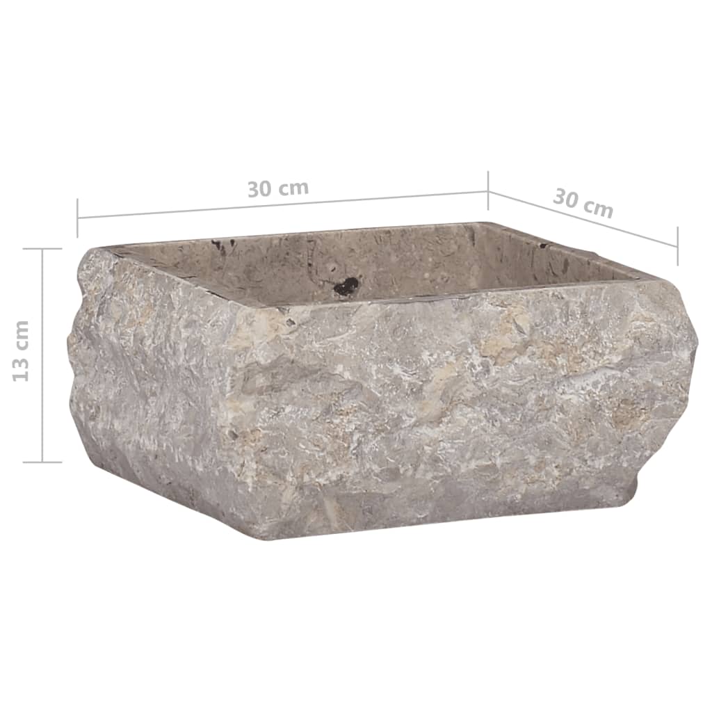 Pesuallas harmaa 30x30x13 cm marmori - Sisustajankoti.fi