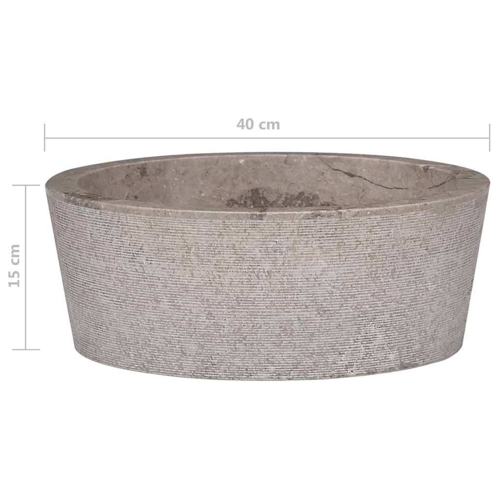 Pesuallas harmaa Ø40x15 cm marmori - Sisustajankoti.fi