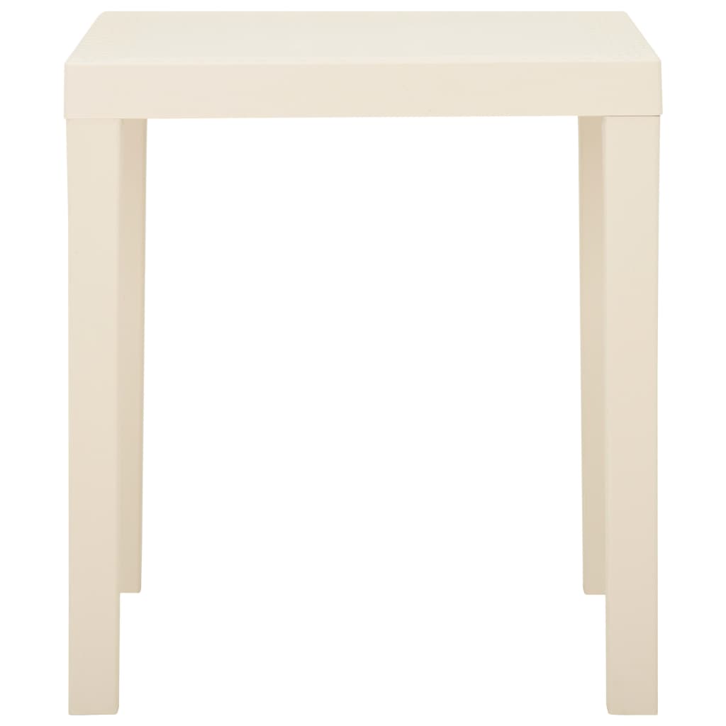Puutarhapöytä valkoinen 79x65x72 cm muovi - Sisustajankoti.fi