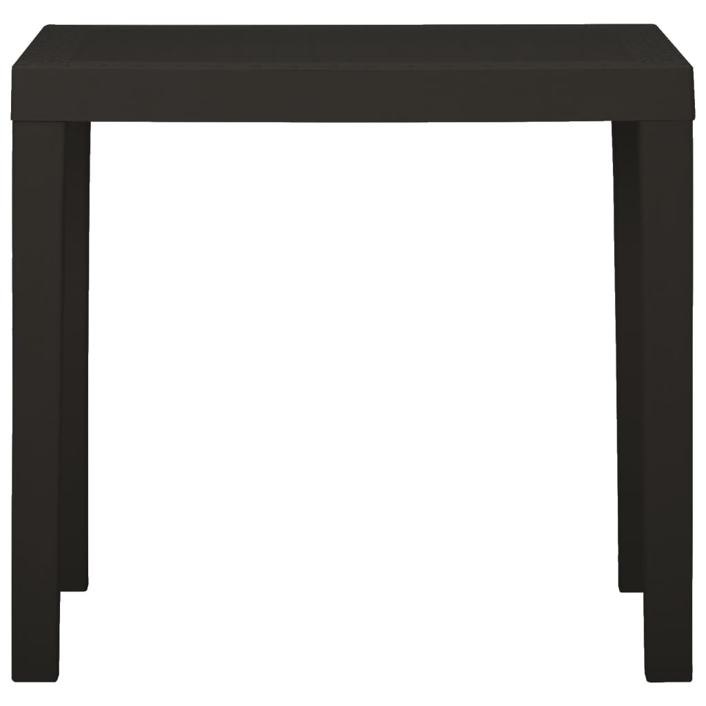 Puutarhapöytä antrasiitti 79x65x72 cm muovi - Sisustajankoti.fi