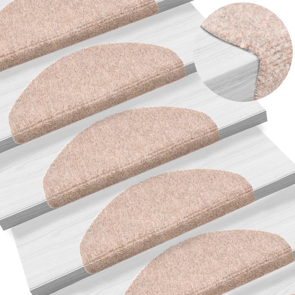 Itsekiinnittyvät porrasmatot 10 kpl ruskea 65x21x4cm - Sisustajankoti.fi