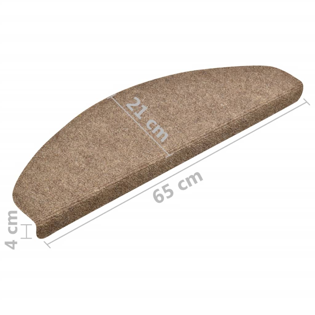 Itsekiinnittyvät porrasmatot 5 kpl kerma 65x21x4 cm neulahuopa - Sisustajankoti.fi