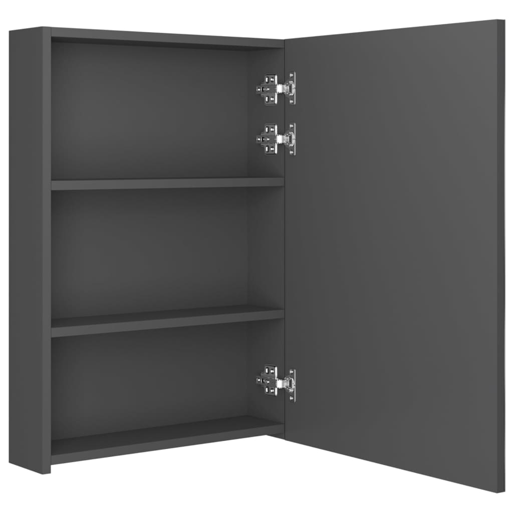LED kylpyhuoneen peilikaappi harmaa 50x13x70 cm - Sisustajankoti.fi