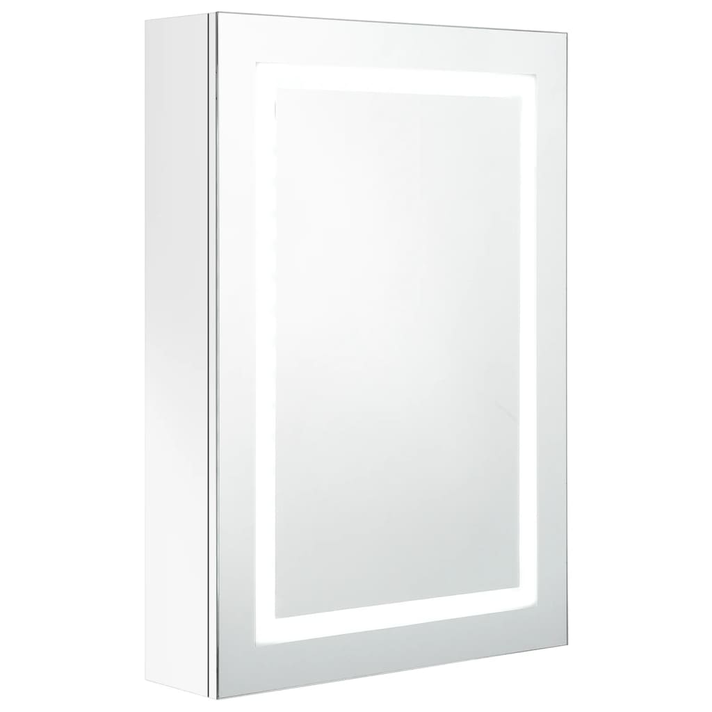 LED kylpyhuoneen peilikaappi kiiltävä valkoinen 50x13x70 cm - Sisustajankoti.fi
