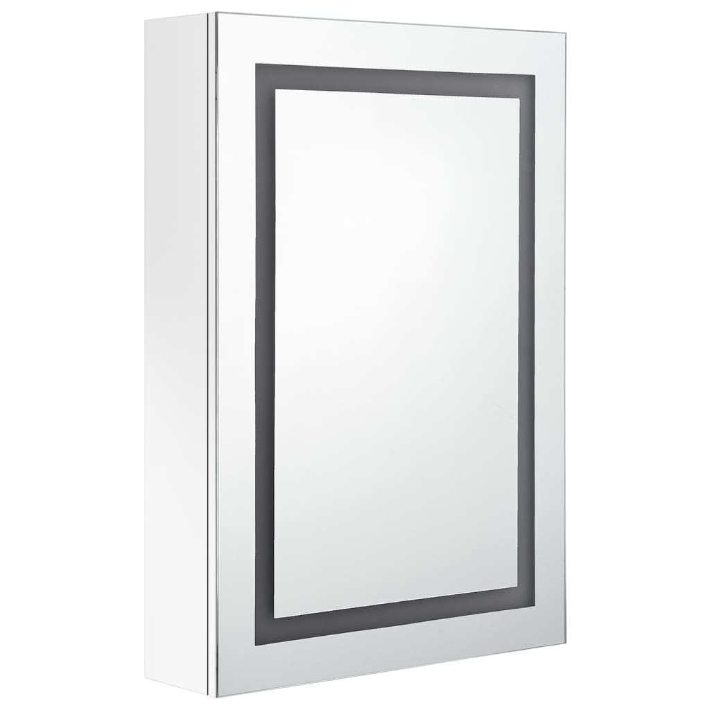 LED kylpyhuoneen peilikaappi kiiltävä valkoinen 50x13x70 cm - Sisustajankoti.fi
