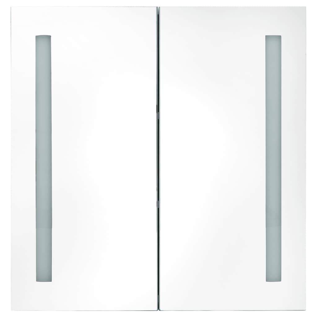 LED kylpyhuoneen peilikaappi kiiltävä musta 62x14x60 cm - Sisustajankoti.fi